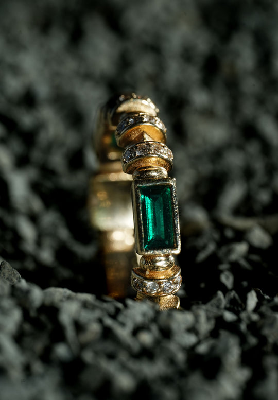 Emerald Orbit Ring