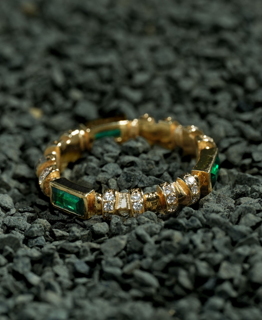 Emerald Orbit Ring